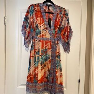 BCBGMAXAZRIA Silk Wrap Dress